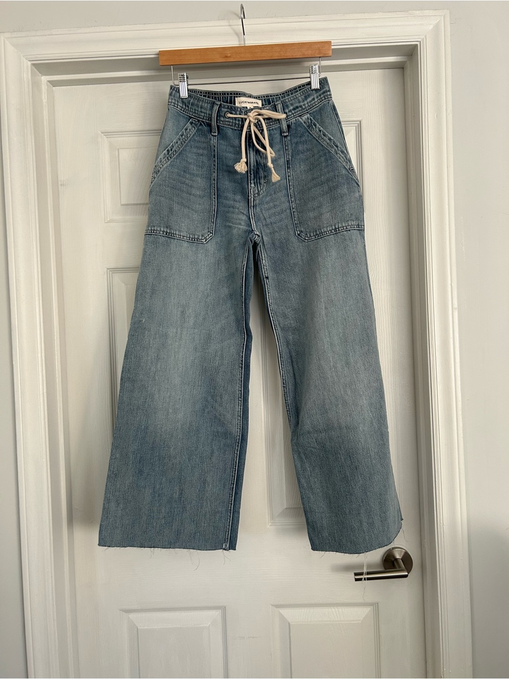 Lucky brand wide leg drawstring jeans